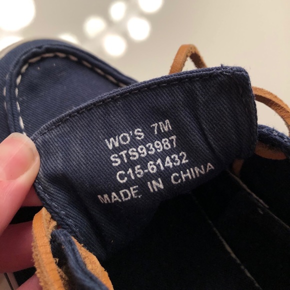 UNIQUE NAVY BLUE SPERRY TOP-SIDERS - Picture 5 of 5